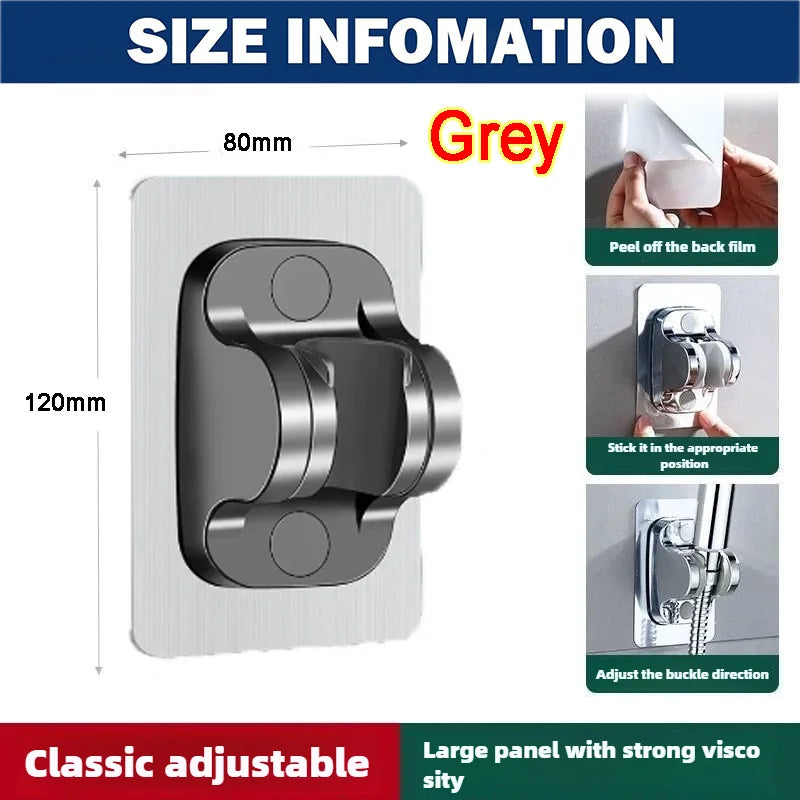 Shower Head Support Mural Douche Suction Cup Holder 360° Adjustable
