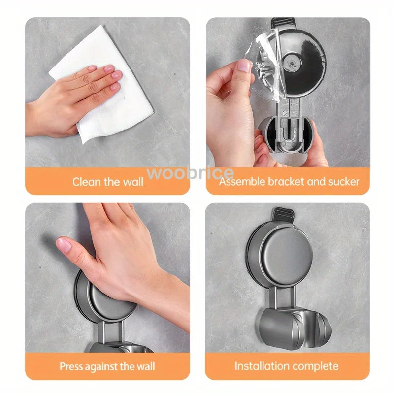 Shower Head Support Mural Douche Suction Cup Holder 360° Adjustable