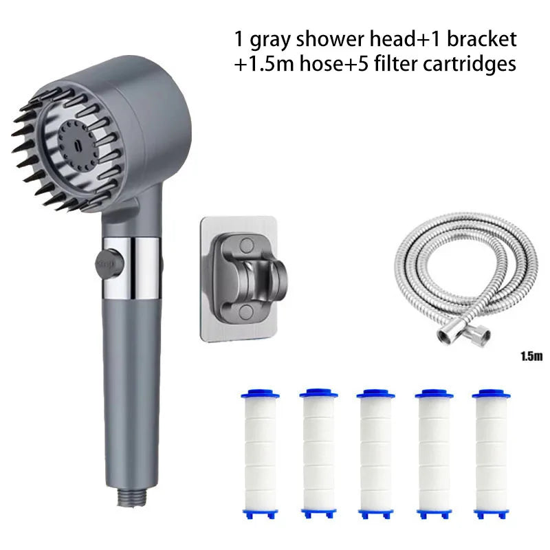 Three Speed Adjustment Bathroom Supplies Head Massage Portable Shower