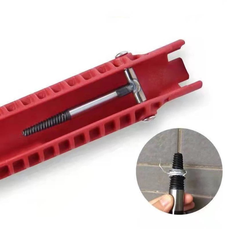 8 in 1 Anti-Slip Flume Socket Wrench Nut Remover for Sink Repair Bathroom Faucet Assembly Plumbing Installation Hand Tool