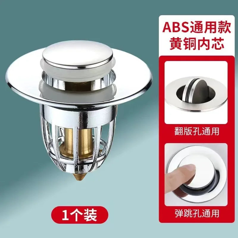 Leak Proof Toilet Washbasin Accessory Press Type Deodorizing Plug