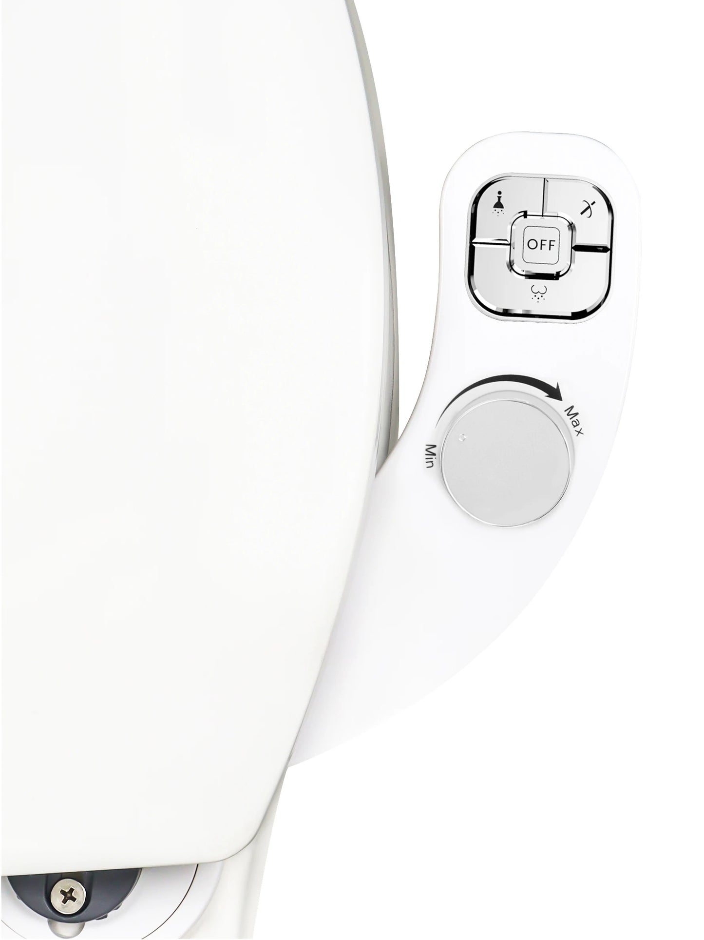 Button Bidet - Non-Electric Self  Cleaning Dual Nozzle (Frontal and Rear Wash) Fresh Water Bidet Toilet Seat Attachment
