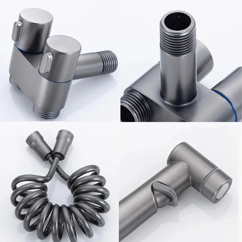 All-copper handheld toilet sprayer, bidet faucet,