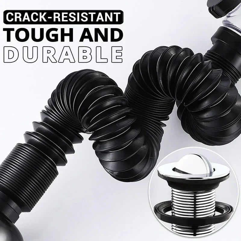 Flip Top Anti-Odor Drain Pipe Set Kitchen Sink Drain Anti Clogging
