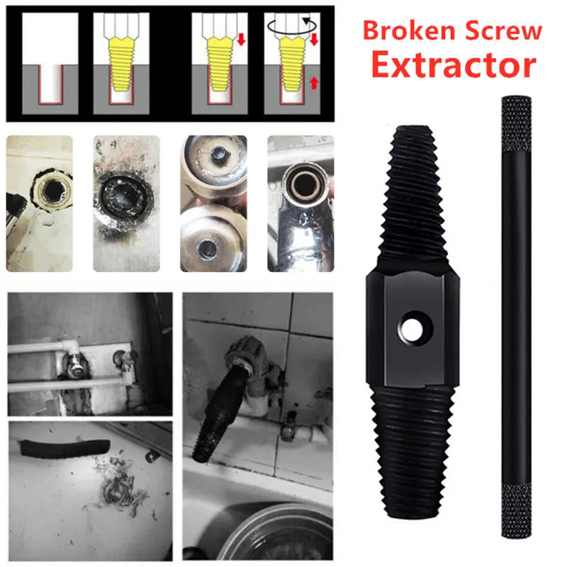 Double Head Wrench Faucet Valve Broken Screw Extractor Set Pipe Remover Damaged Wire Water Pipe Bolt Removal Plumbing Tools Set