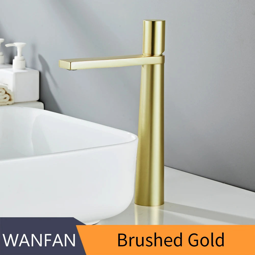 Basin Faucet Brass Mixer ,Black/Chrome Wash basin Faucet Single Handle Hot and Cold
