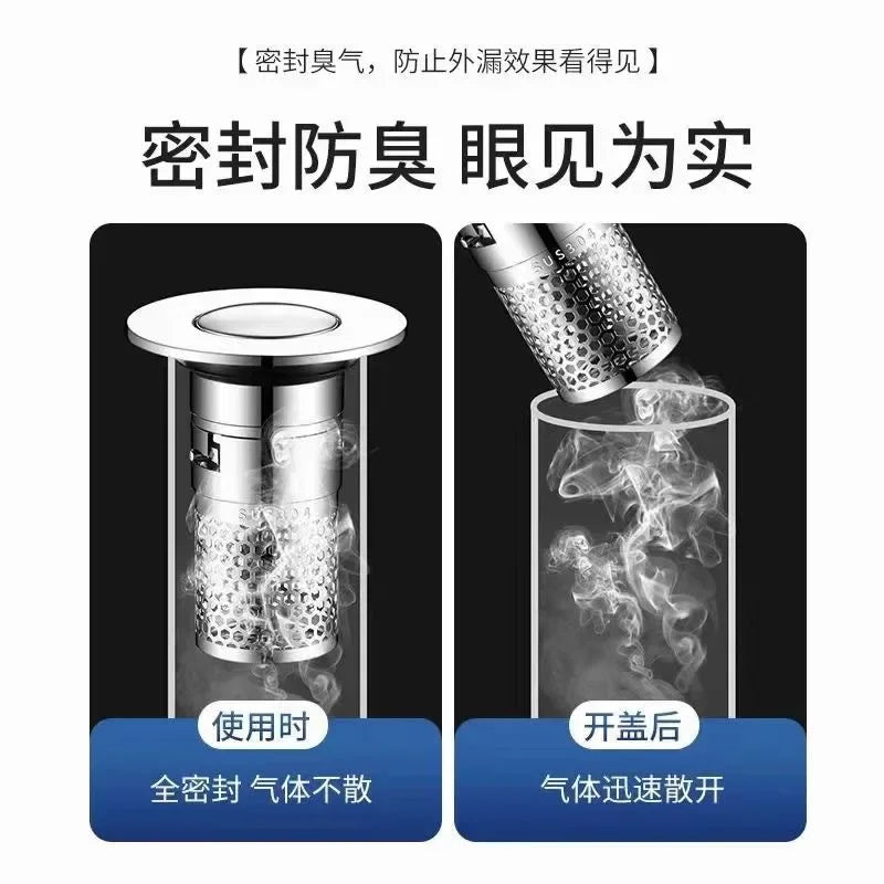 Leak Proof Toilet Washbasin Accessory Press Type Deodorizing Plug