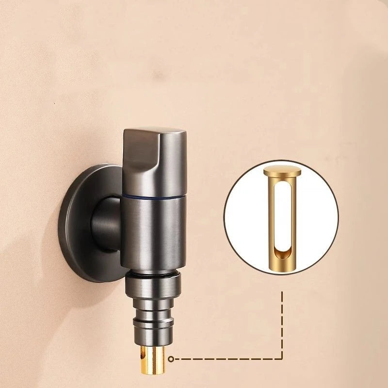 Multi-Function Washing Machine Faucet Brass Water Stop Quick Opening Angle Valve Wall Mounted G1/2 Water Stop Clip Triangle Valv