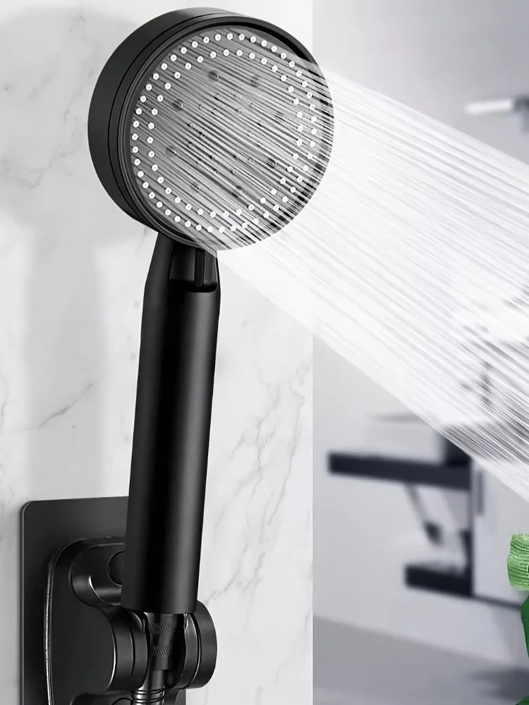 3pc Luxurious Pressurized Handheld Shower Head - 5 Modes Adjustable Water Output, Thermostatic Control, Polished Finish