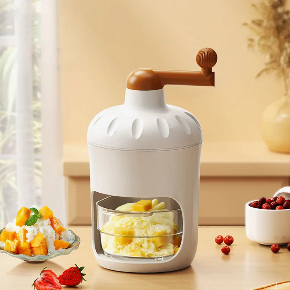 Manual Shaved Ice Machine Lightweight Mini Rotary Ice Shaving Machine ,Crushed Ice Maker
