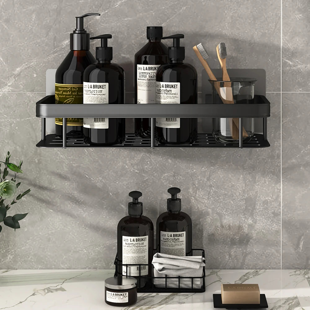 Bathroom Shelf Bathroom  Rack, Wall Shelves, No Drill Shelf