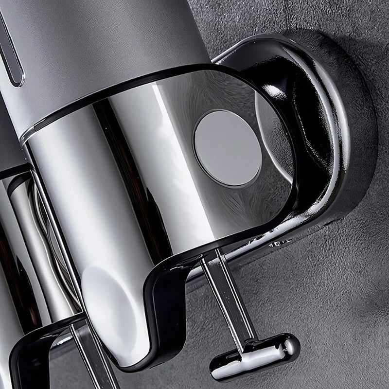 500ML Shampoo Soap Liquid Dispenser Single/Double/Triple Wall Mounted Square Manual Shower Shampoo Liquid Dispenser