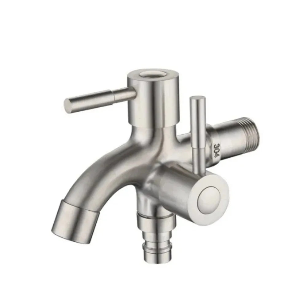 Alloy Brushed Faucet For Washing Machine  Use Faucet Water Multi-function Double-outlet