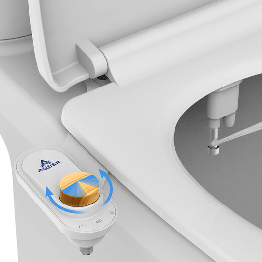 Fresh Water Non-Electric Bidet Attachment for Toilet Seat, Adjustable Water Pressure, Rear Wash