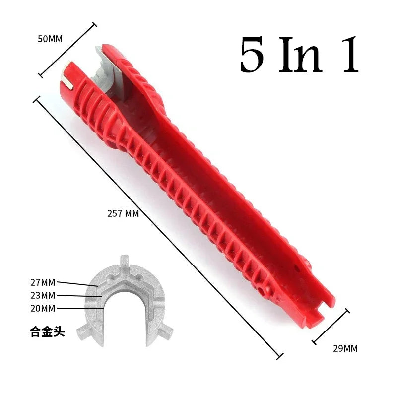 8 in 1 Anti-Slip Flume Socket Wrench Nut Remover for Sink Repair Bathroom Faucet Assembly Plumbing Installation Hand Tool