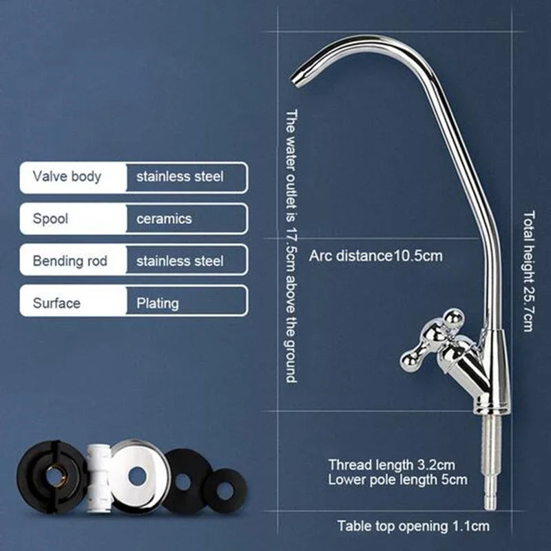 Water Purifier Faucet, Lead-Free Filtered Faucet Fits Reverse Osmosis Units