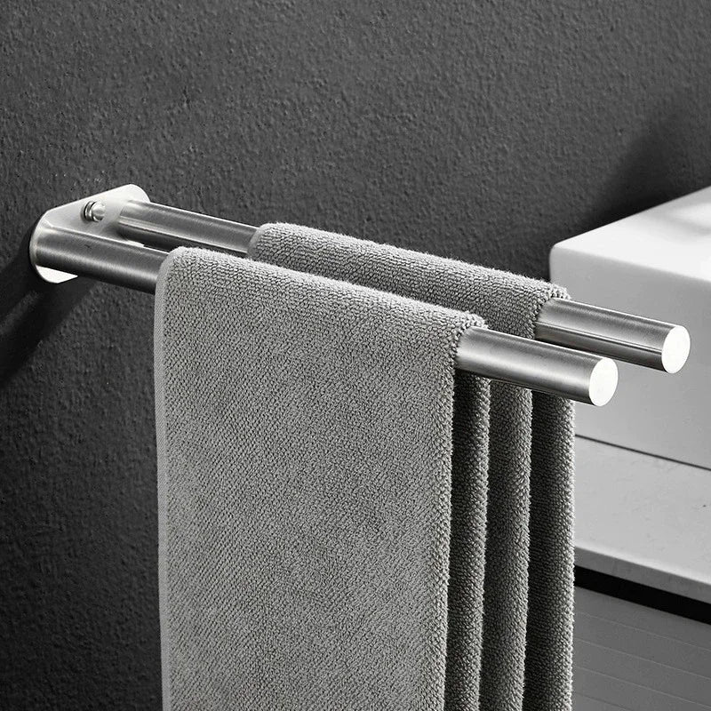 Bathroom Towel Rack Stainless Steel Holder  Double Towel Rack