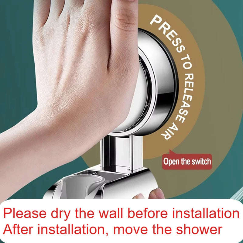 Shower Head Support Mural Douche Suction Cup Holder 360° Adjustable