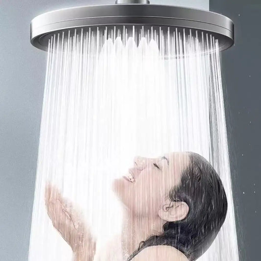 New 6 Modes Large Flow Supercharge Rainfall Shower Head 230mm Round High Pressure Top Spray Rain