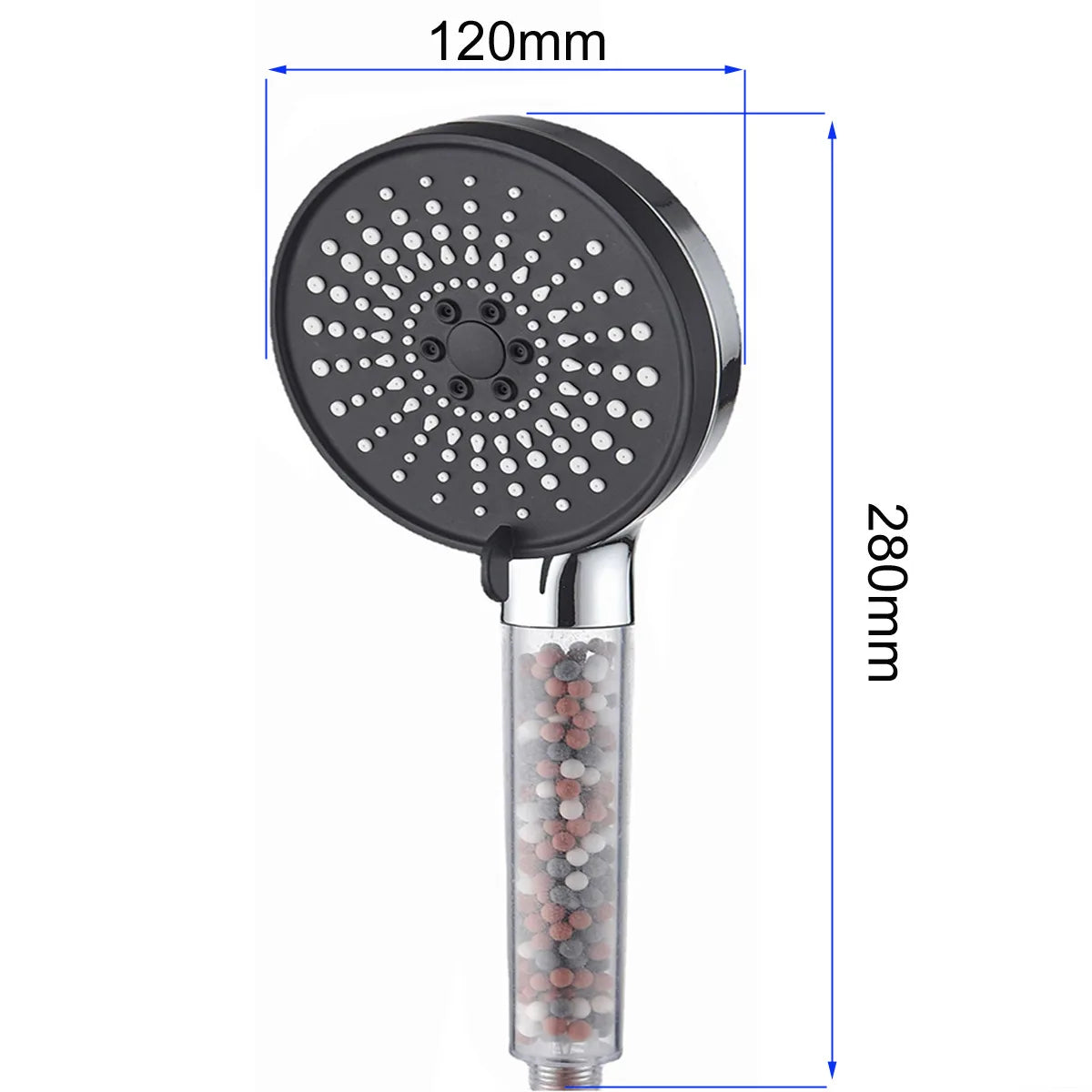 Bathroom Handheld 5-speed Adjustment Filter Booster Shower Head