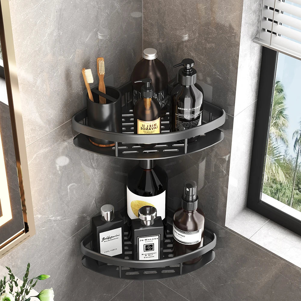 Bathroom Shelf Bathroom  Rack, Wall Shelves, No Drill Shelf