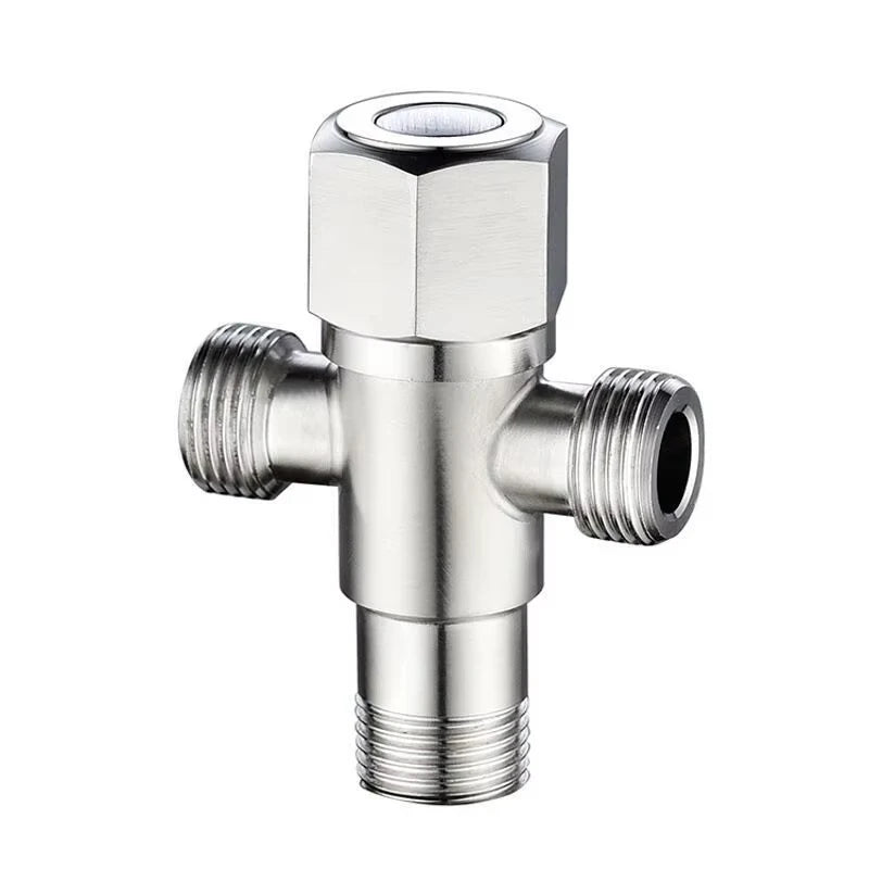 Stainless steel bathroom quick opening triangle valve faucet accessories two-way angle valve G1/2 thread water inlet