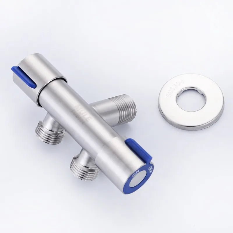 Bidet Sprayer Set 304 Stainless Steel Two Way Faucet With 1.5M Flexible Hose