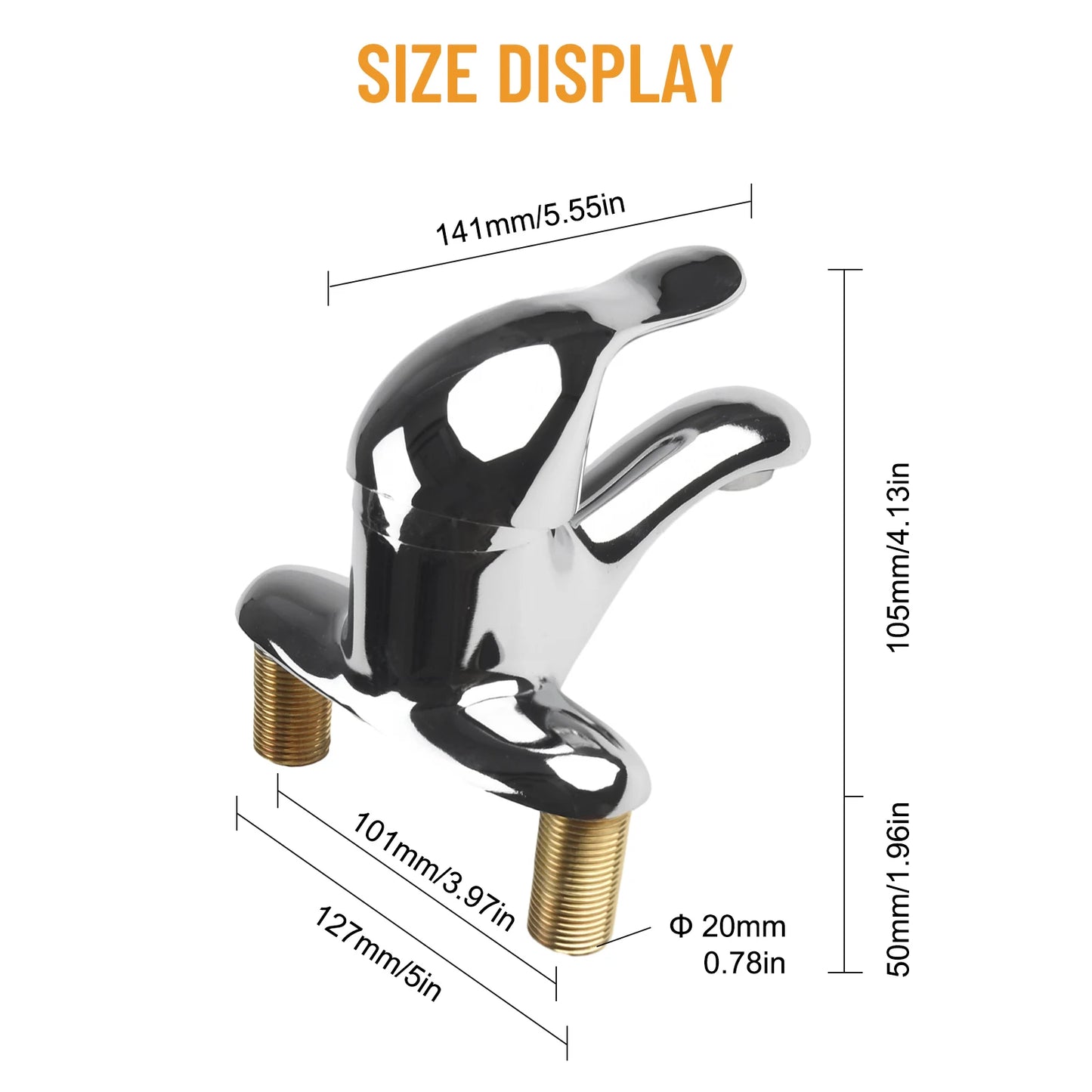 Bathroom Faucet Double-Hole Basin Hot And Cold Water Faucet