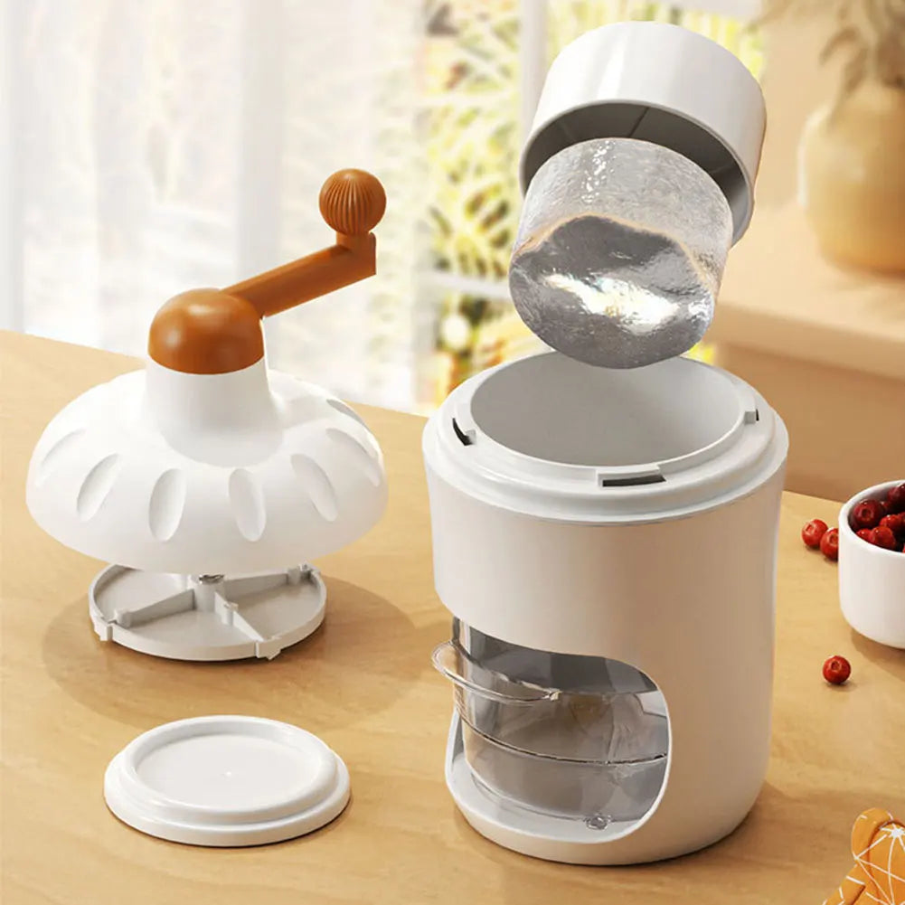Manual Shaved Ice Machine Lightweight Mini Rotary Ice Shaving Machine ,Crushed Ice Maker