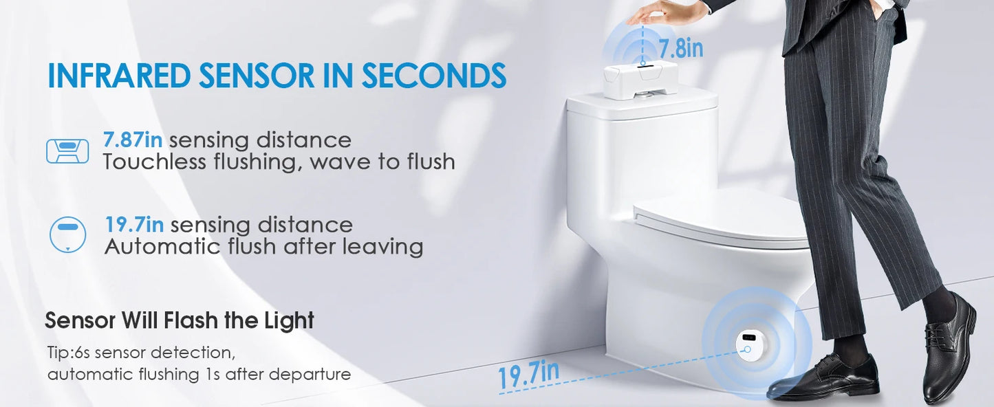 Automatic Toilet Flusher Smart Touchless Toilet Flush Kit
