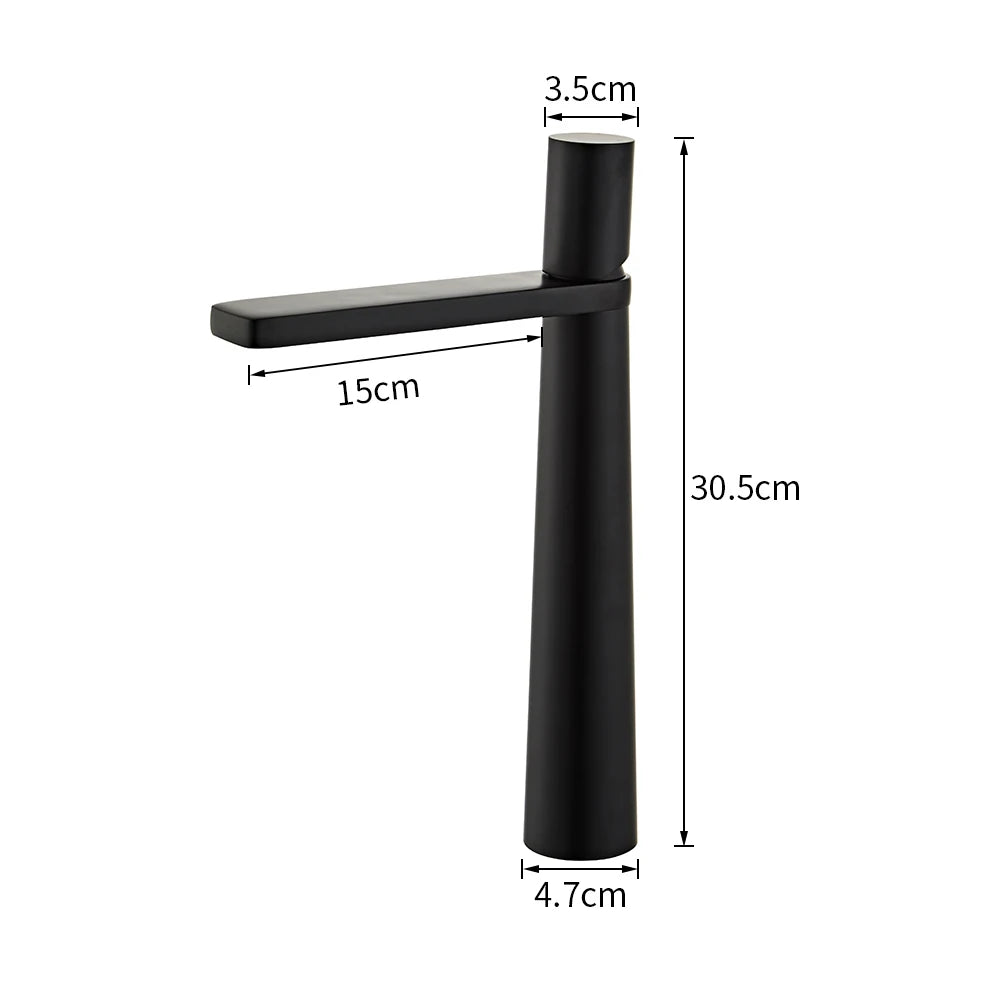 Basin Faucet Brass Mixer ,Black/Chrome Wash basin Faucet Single Handle Hot and Cold