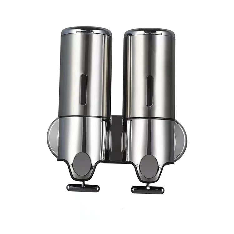 500ML Shampoo Soap Liquid Dispenser Single/Double/Triple Wall Mounted Square Manual Shower Shampoo Liquid Dispenser