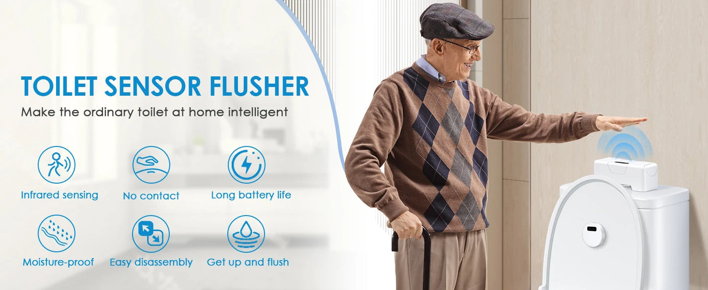 Automatic Toilet Flusher Smart Touchless Toilet Flush Kit