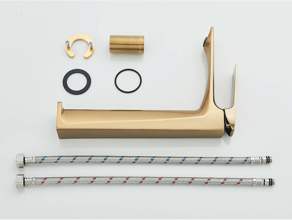 Black Bathroom Faucet Deck Mounted Bathroom Sink Mixer Tap Single Lever Faucets Chrome/White/Grey/Brushed Gold