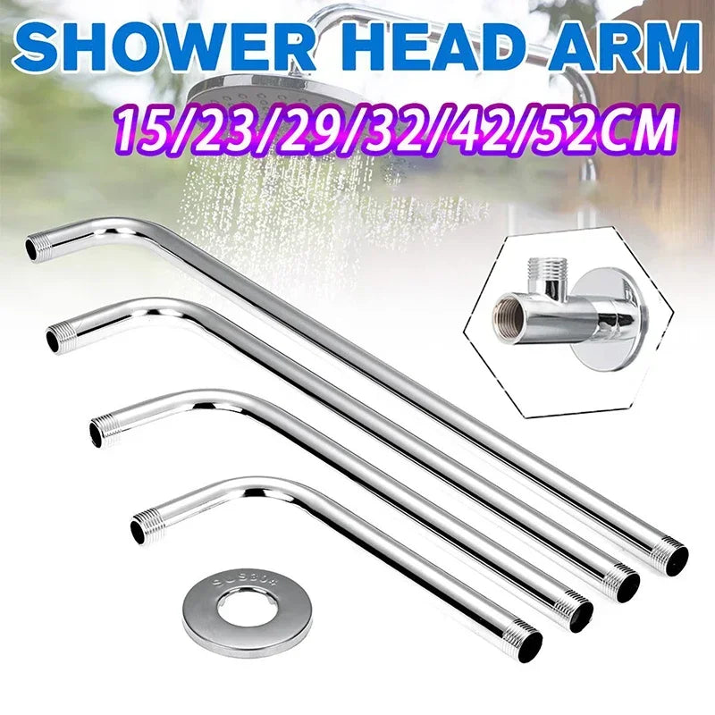 Wall-mounted Stainless Steel Shower Head Extension Arm Rain Extension Tube