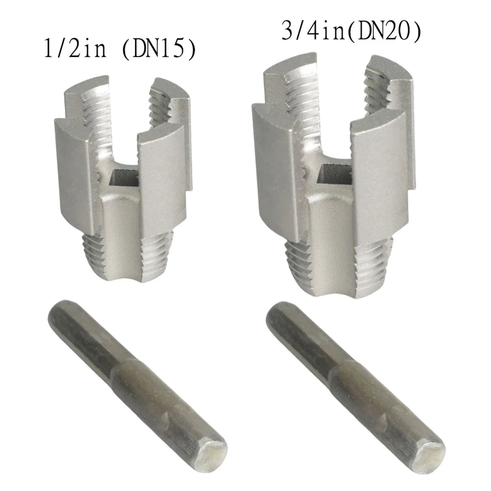 Integrated Internal & External Thread Pipe Threading Tool for 1/2" 3/4" PPR PVC Pipe Integrated Die Water Pipe Opener Threading