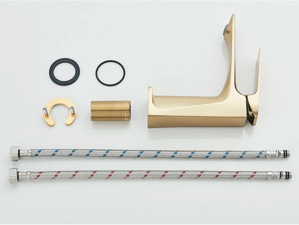 Black Bathroom Faucet Deck Mounted Bathroom Sink Mixer Tap Single Lever Faucets Chrome/White/Grey/Brushed Gold