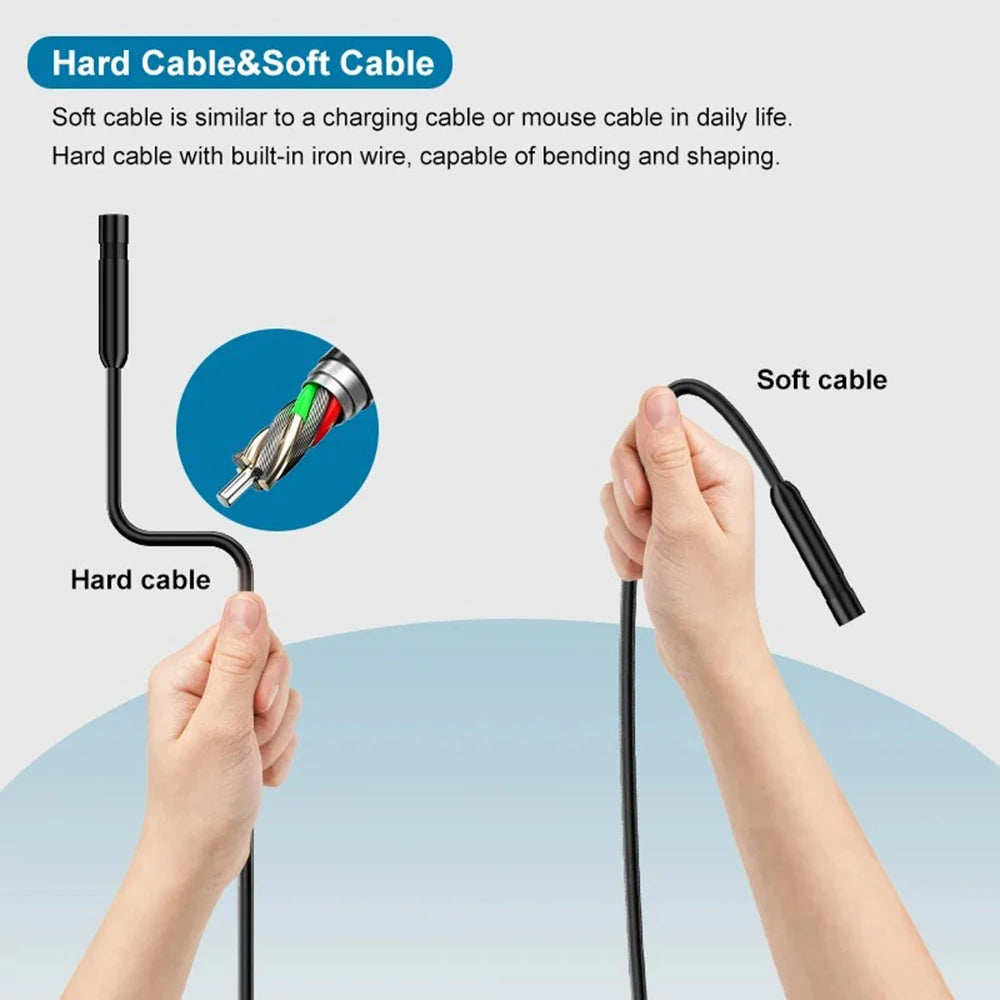 Industrial Endoscope Camera for iOS System HD 960P Waterproof Inspection Sewer Borescope Camera