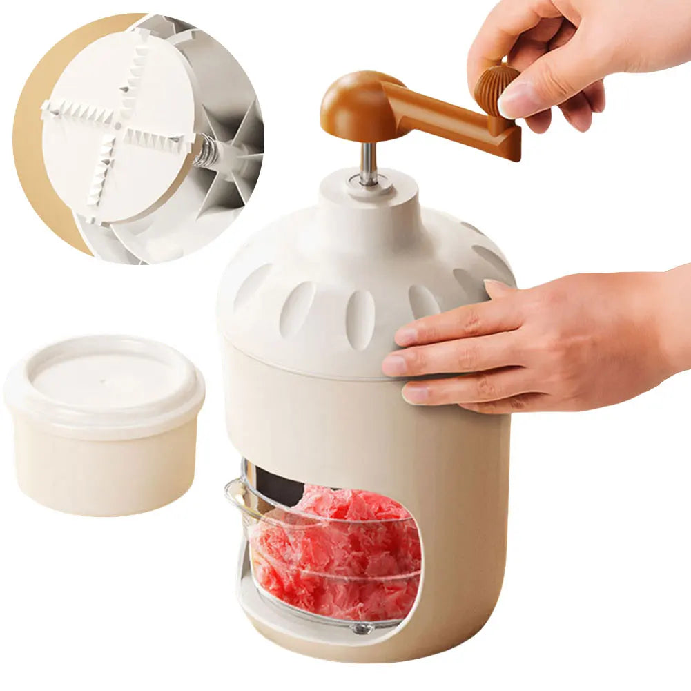 Manual Shaved Ice Machine Lightweight Mini Rotary Ice Shaving Machine ,Crushed Ice Maker