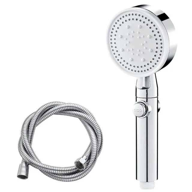 High Pressure Shower Head 5 Modes Adjustable One-Key Stop Spray Nozzle