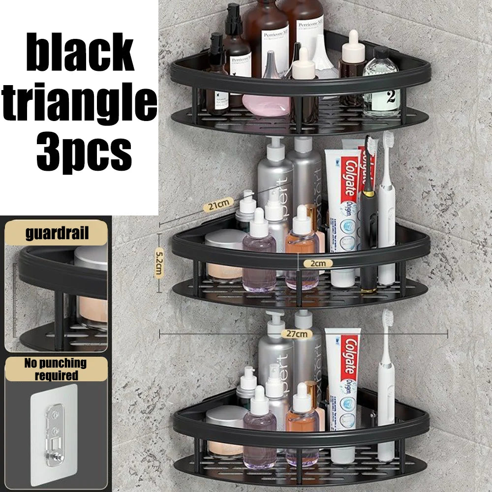 Bathroom Shelf Bathroom  Rack, Wall Shelves, No Drill Shelf