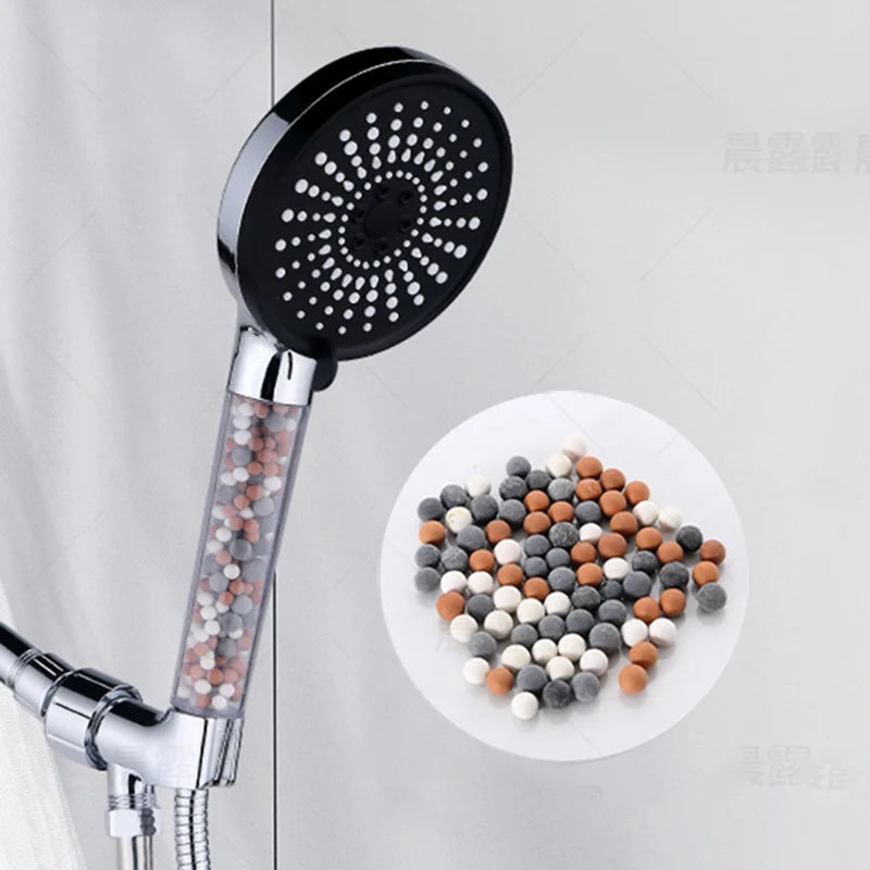 Bathroom Handheld 5-speed Adjustment Filter Booster Shower Head