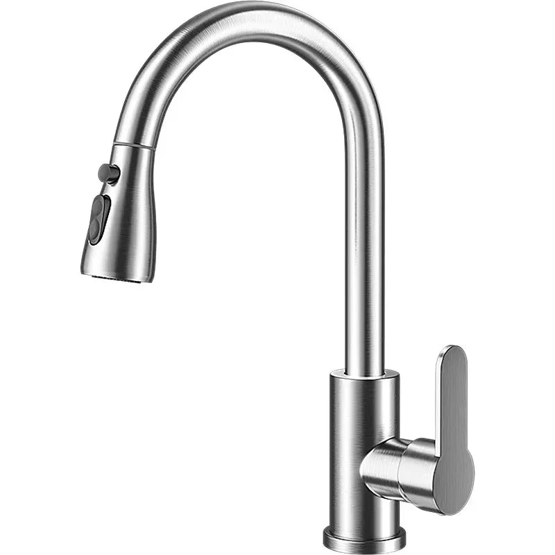 Kitchen Faucets  stainless steel Pull Out Kitchen Sink Water Tap Mixer Stream Sprayer Head