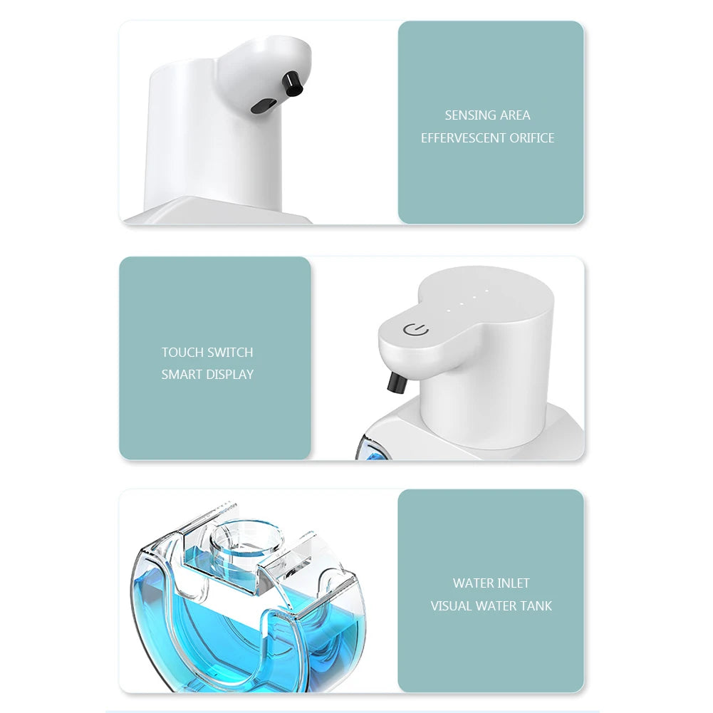 Smart Induction Soap Dispenser Wall Mountable Rechargable Eco-friendly