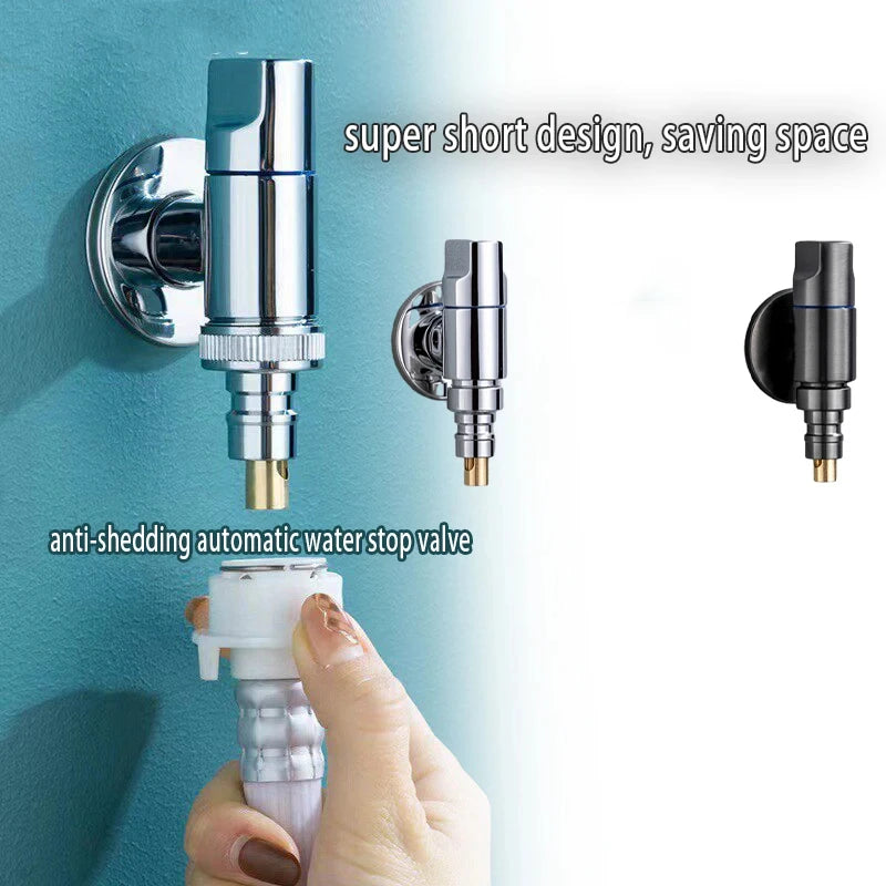 Multi-Function Washing Machine Faucet Brass Water Stop Quick Opening Angle Valve Wall Mounted G1/2 Water Stop Clip Triangle Valv