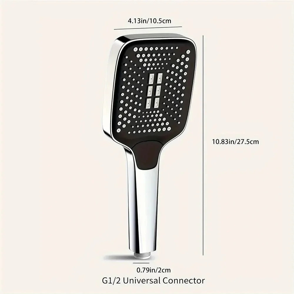 Adjustable Shower Head 3 Mode Rainfall Shower Large Flow Showerhead High Pressure