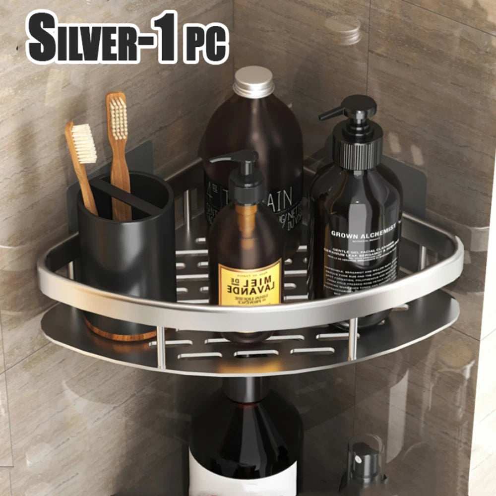 Bathroom Shelf Bathroom  Rack, Wall Shelves, No Drill Shelf