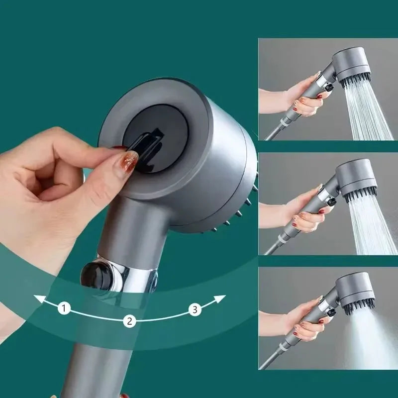 Three Speed Adjustment Bathroom Supplies Head Massage Portable Shower