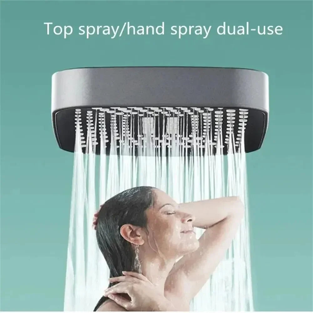 Adjustable Shower Head 3 Mode Rainfall Shower Large Flow Showerhead High Pressure